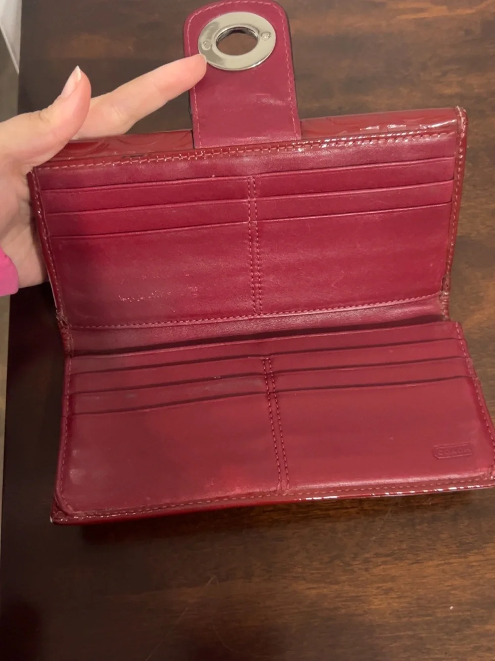 Coach glossy patent